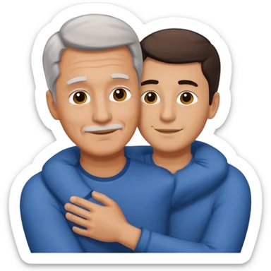 father-in-law and son-in-law hugging sticker