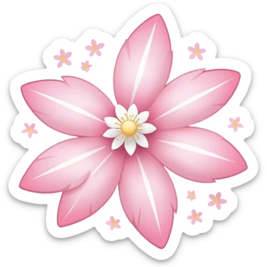 Cute Pastel pink and white Cherry Blossom Sakura Starburst Shooting Star sticker