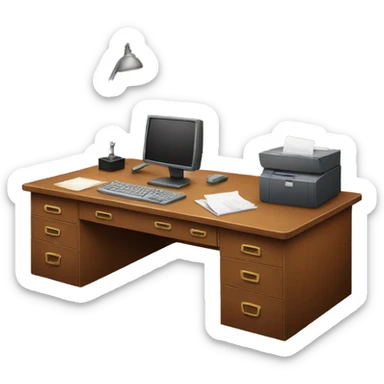old office desk sticker
