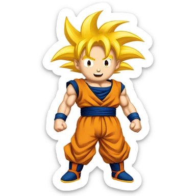 Goku Super Duper Uper saiyan sticker