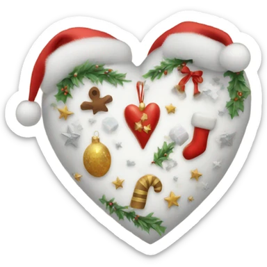 Detailed Christmas heart  sticker