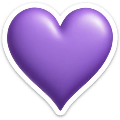Purple heart pastel sticker
