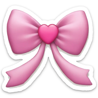Bow with heart sticker
