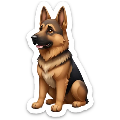 German Shepherd aggressiv  sticker
