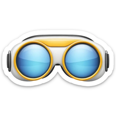 Apple futuristic vr headset vision pro goggles sticker