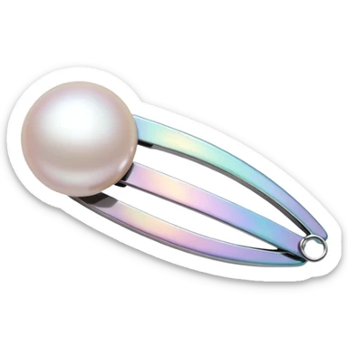 pearl hair clip sticker
