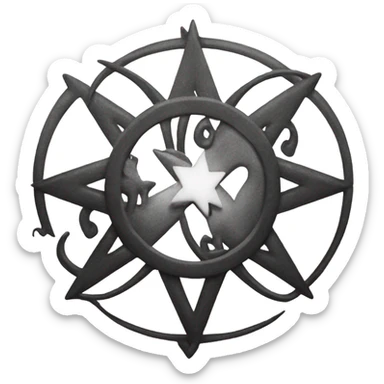 Aries and pisces star sign combination tatoo sticker