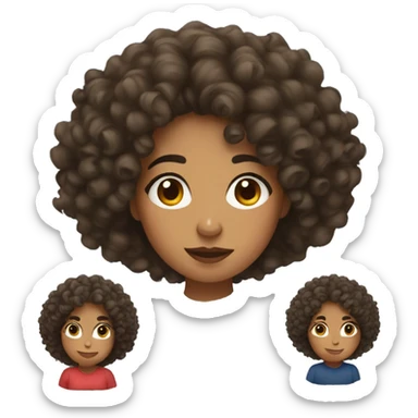 spain woman content creator with curly hair sticker