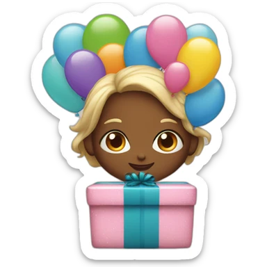 birthday gift sticker