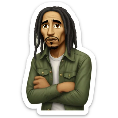 Sad Bob Marley sticker