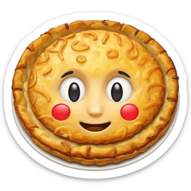 emoji of a Swiss rösti, round, golden and crispy without face sticker