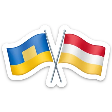 poland ukraine flag sticker