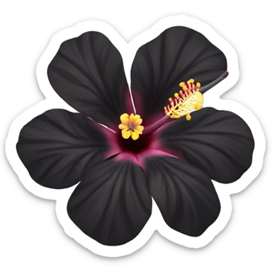 Black hibiscus  sticker