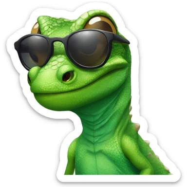 lizard with sunglasses sticker