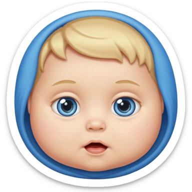 Baby muffin with big blue eyes  sticker