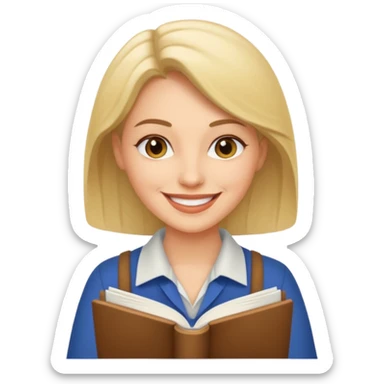 female writer sticker