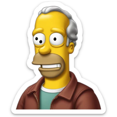 Homer Simson venant de se reveiller sticker