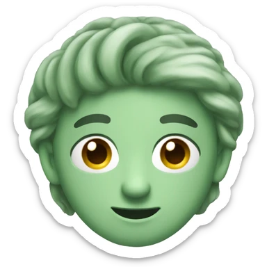Sage green heart emoji sticker