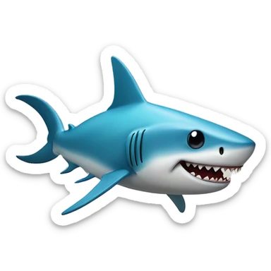 un tiburón con gafas de sol sticker