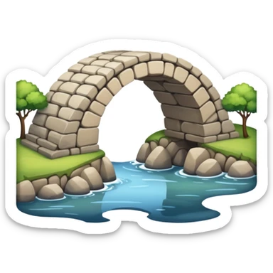 a bridge connecting two lands sticker