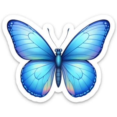 blue butterfly small sticker