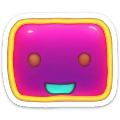 Juicy booty neon sign style sticker