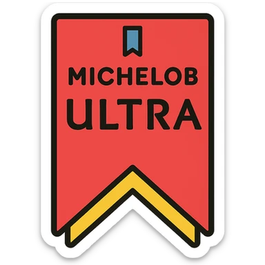 Michelob ULTRA ribbon sticker