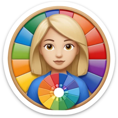 graphic designer , color wheel, sticker