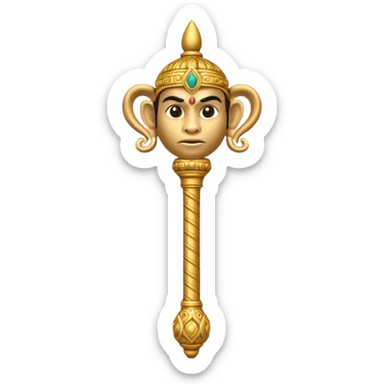Hanuman gada emoji mace sticker