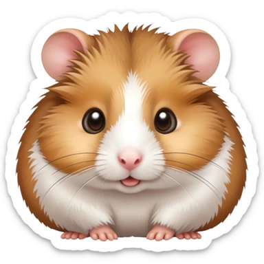 Hamster with eyelashes  sticker