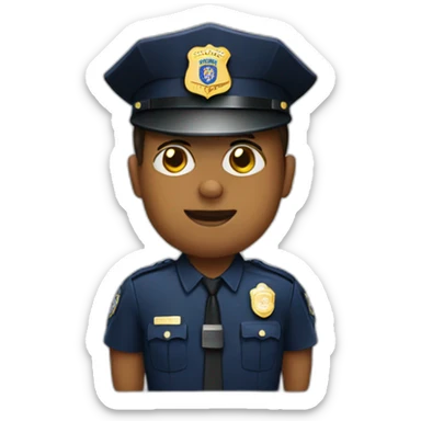 police officer with FBI cap sticker