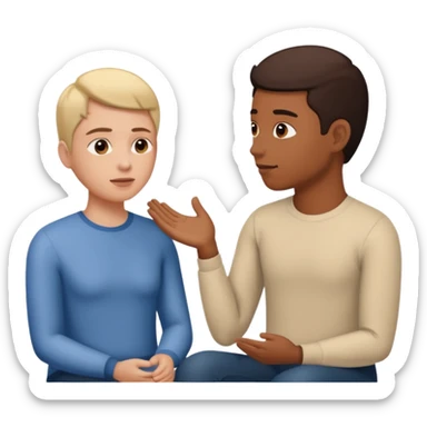 therapy session between a clinician and addict  sticker