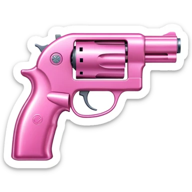 pink gun sticker