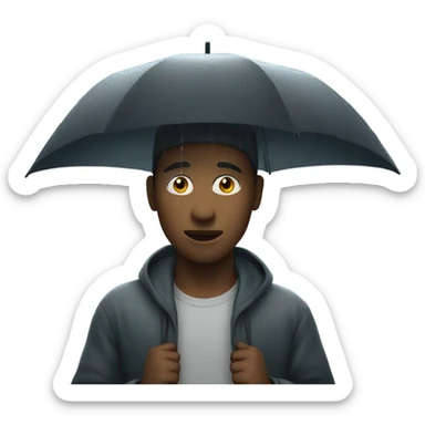a person under the rain sticker