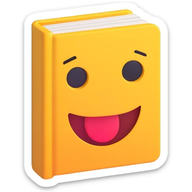 A 3D emoji of a book. sticker