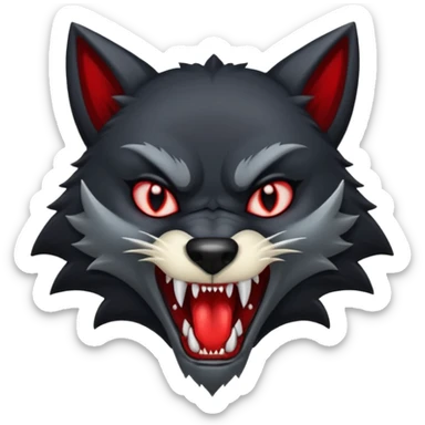 A vampire wolf sticker