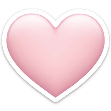 light pink heart sticker
