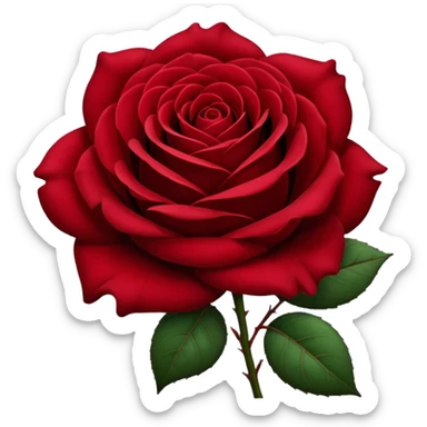 Dark red rose sticker