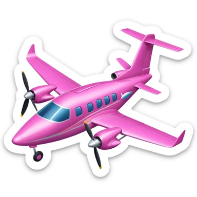 tiny pink (RGB: 220, 20, 120) turboprop aircraft sticker