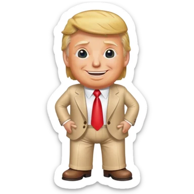 Trump peeing his pants  sticker