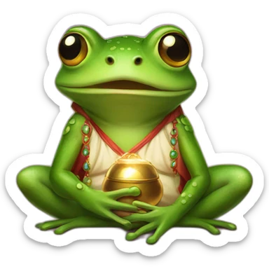 fortune teller frog sticker