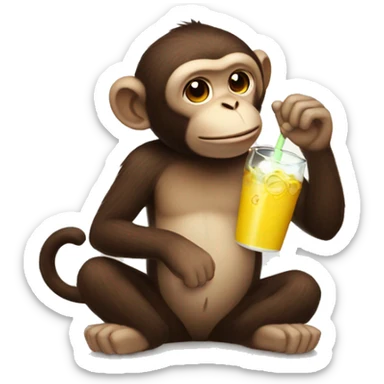 Kakao drinking monkey sticker