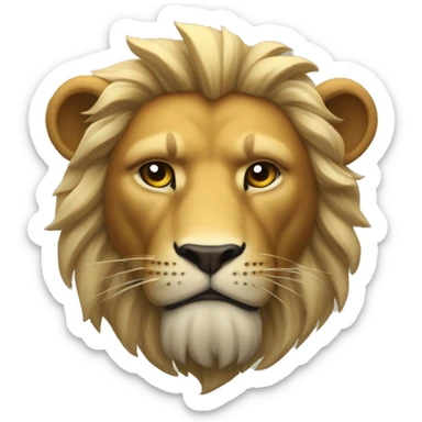 un león con fuerza y nobleza sticker