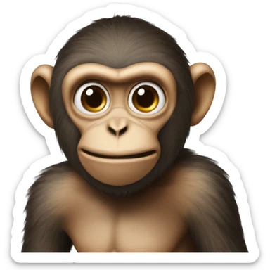 monkey being dumb sticker