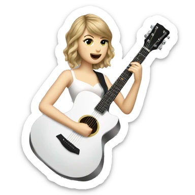 Taylor swift playing the guitar sticker