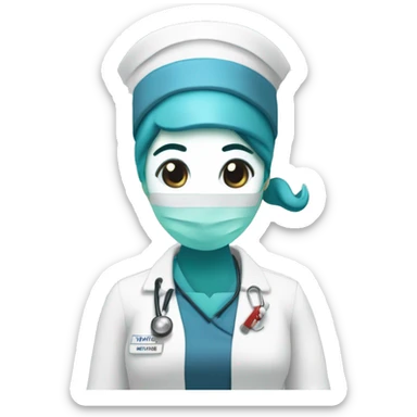 nurse adminstering local anhestesia to dorsal nerve sticker