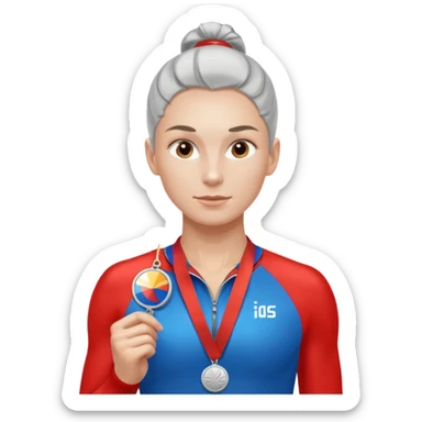 russia sport silver medal sticker