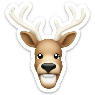 Raindeer beige Christmas  sticker