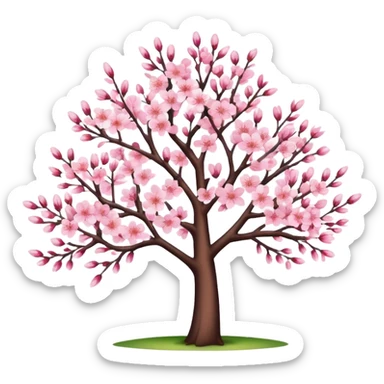 cherry blossom tree in full bloom sticker