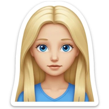 Long hair blonde girl  sticker